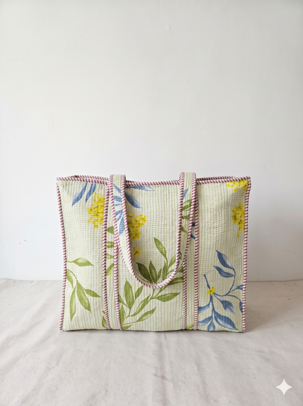 Jaipuri Printed Quilted Cotton Tote Bag | Malai Patti – Ivory Botanical | 18x18 inch | Zipper & Inside Pocket | Wholesale Tote Bag 1Fnb86LRWVAPiDtJpkJgxvLiAaqmcoJCF_w2000