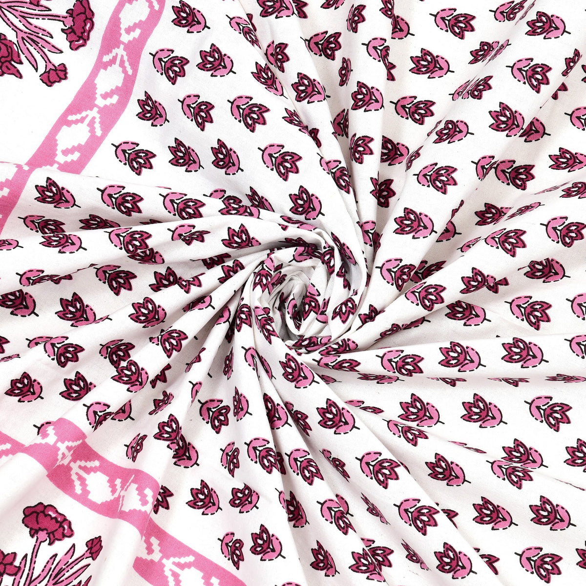 Elora Pink Buti Border Murugan Cotton Single Bedsheet 60x90 with 1 Pillow Cover Bedsheet 1GArluS1xWVJlHfoTOdRyXuUqlWMlI94Y_w2000