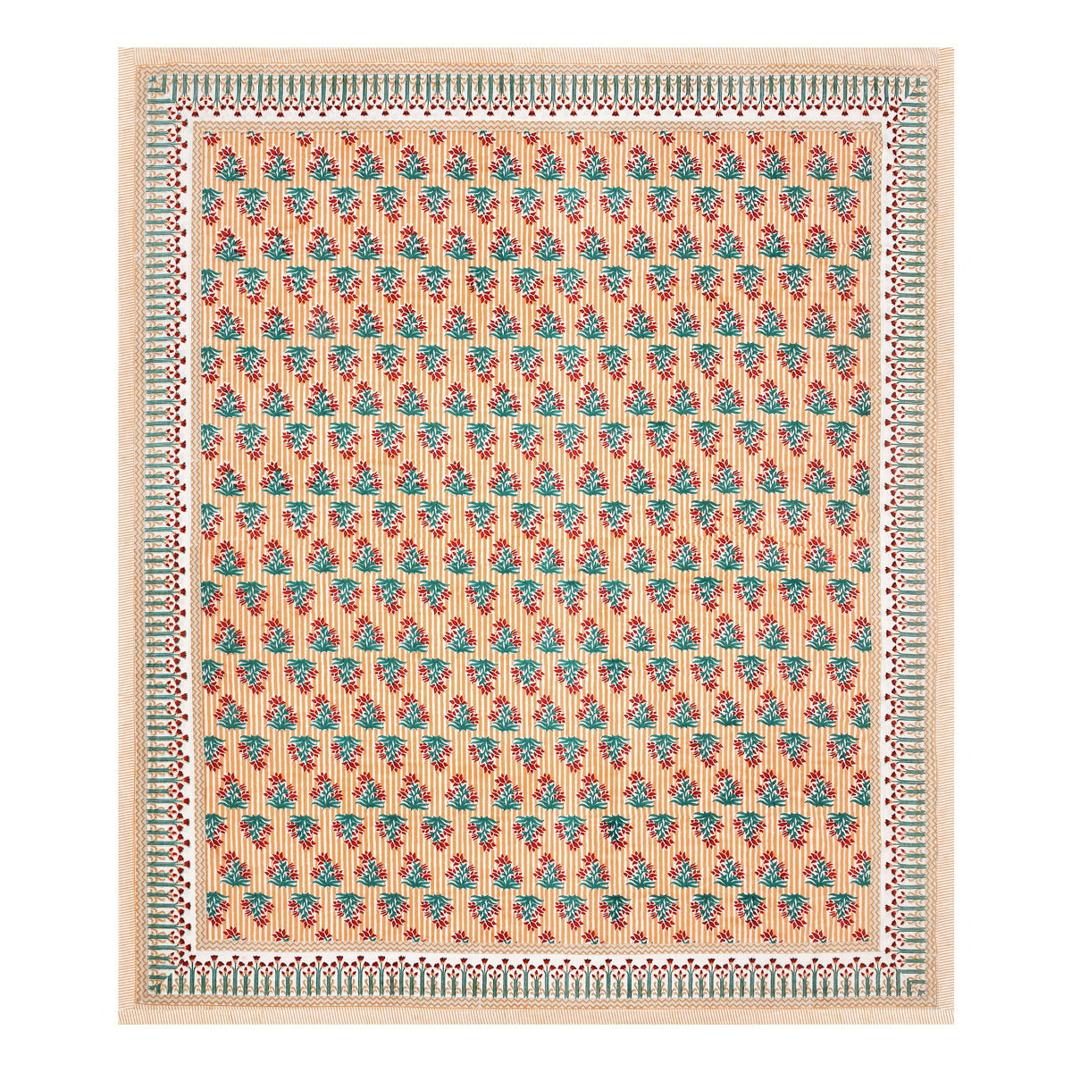 Unnati Peach Teal Buta Pure Cotton Double Bedsheet 90x108 with 2 Pillow Covers Bedsheet 1GXMZlsla2S3_KqwQAeLvFsbm61G1Oiv3_w2000