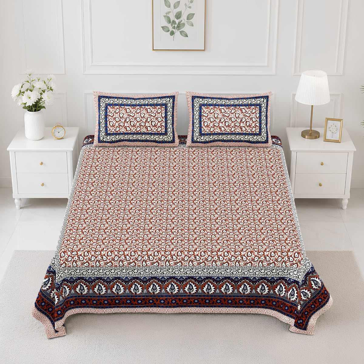 Elite Rust Pink Floral Jaal Cotton Double Bedsheet 90x108 with 2 Pillow Covers Bedsheet 1GsN-H6H31DZ1SA16QAQ5tiKRsY-lwy6e_w2000