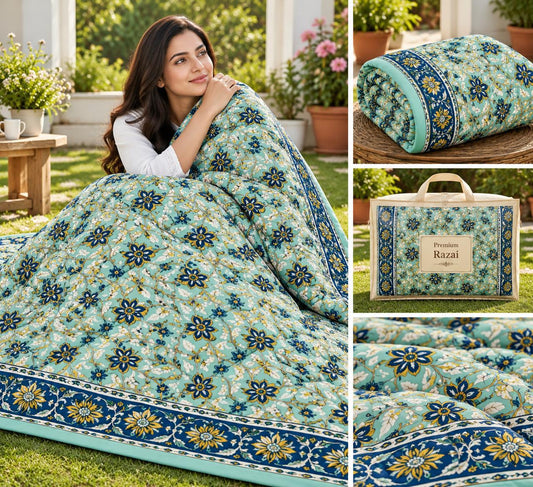 Aqua Navy Floral Jaipuri Mulmul Razai – Reversible, Cotton Filled Razai 1J8bkCPd9HNn1yefTbJKDLwVfeDiTade6_w2000