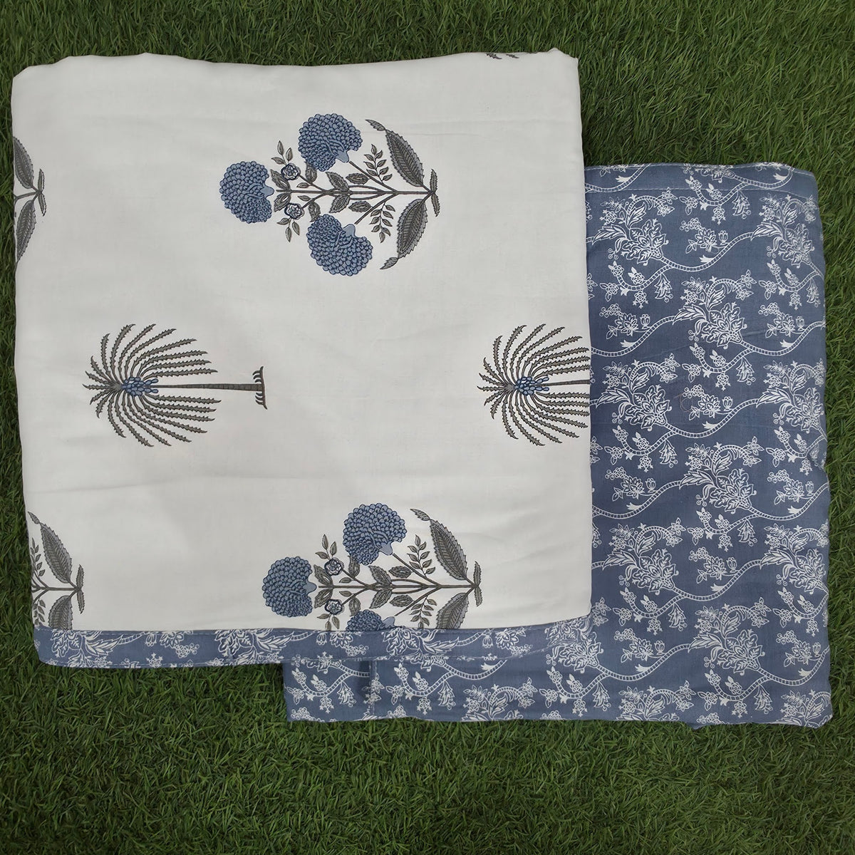 Indigo Mughal Buta Reversible Single Dohar – Pack of 2 (58x87 in) Dohar 1K47UJ9Ymg7iQuud1Xy51oeQDV3FBv24A_w2000
