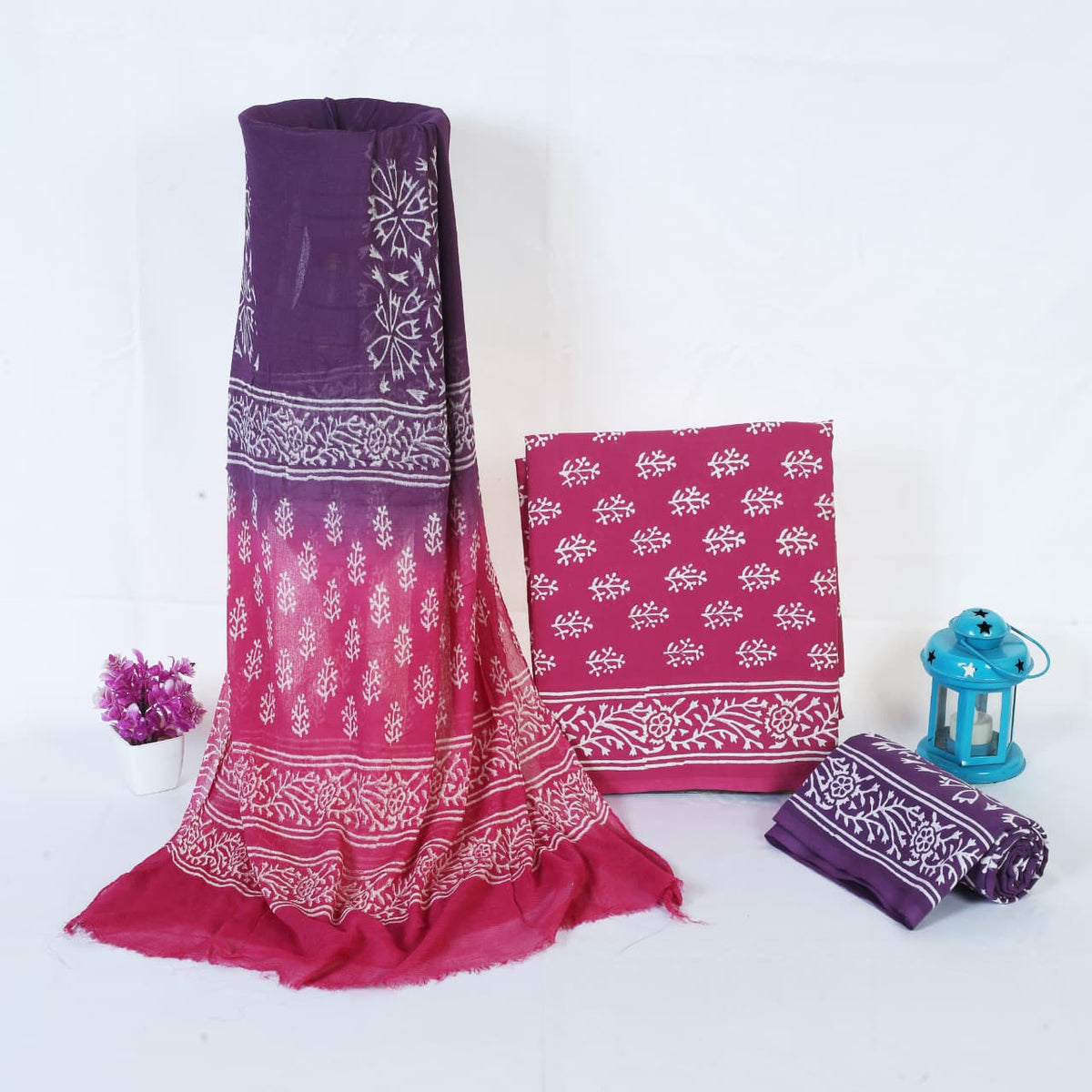 Pink Purple Ombre Buta Hand Block Print Cotton Suit with Chiffon Dupatta – Unstitched 3 Piece Suit Material 1LLBTyH2wl2EZWYeXqeh50WOq_z3lhsLG_w2000