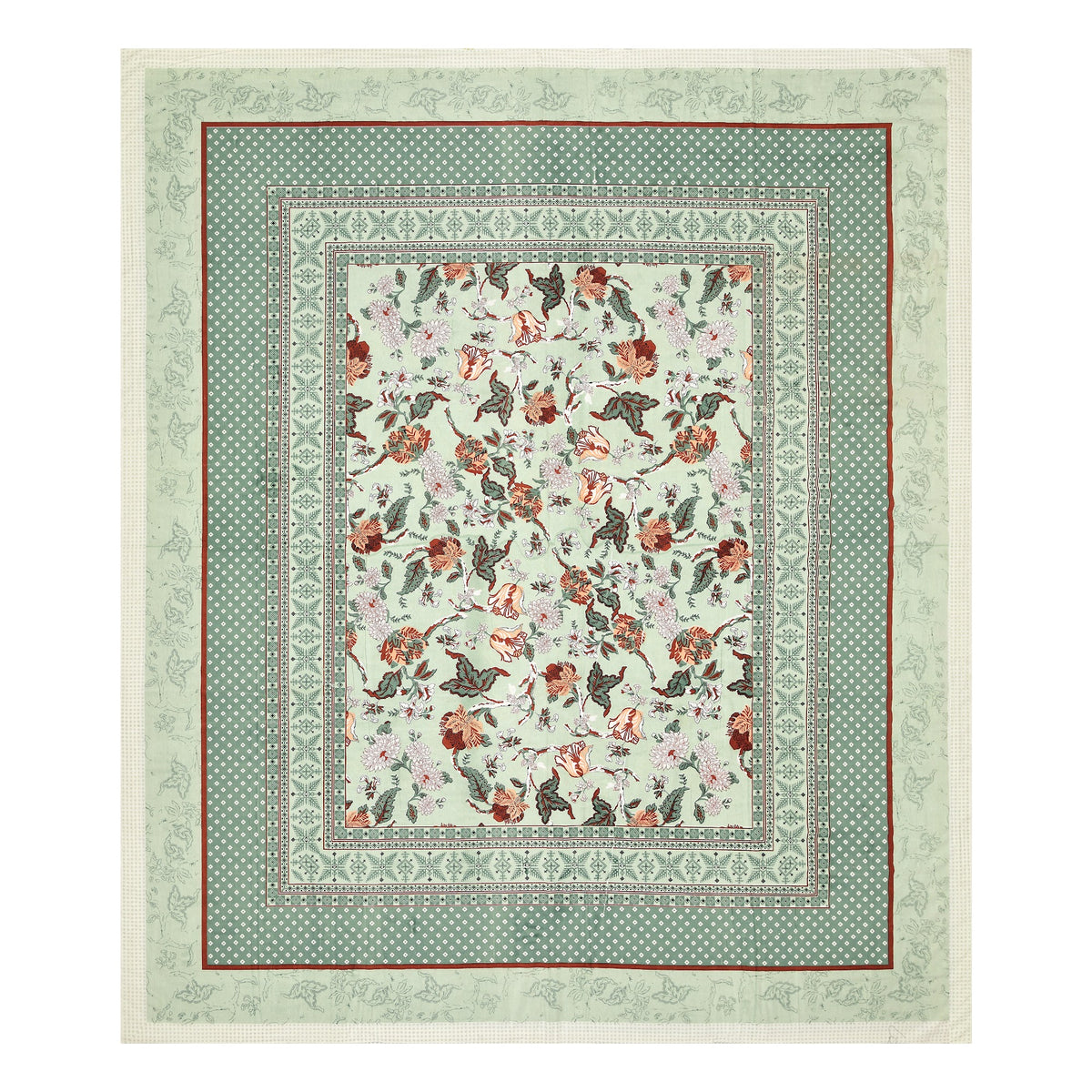 Unnati Sage Green Bird Floral Pure Cotton Double Bedsheet 90x108 with 2 Pillow Covers Bedsheet 1NncXm2E10pqQtMythFVagLbaMFZQ2-XD_w2000