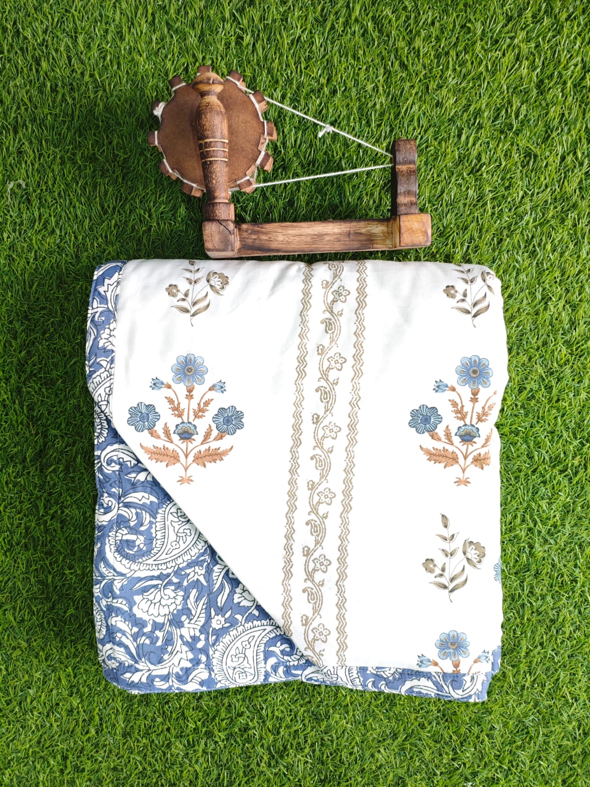 Blue Paisley Stripe Reversible Double Bed Dohar 90x100 – Styler Collection Dohar 1O4eVqbMlMawUQssKJrhtHmkqW5C3sk2q_w2000