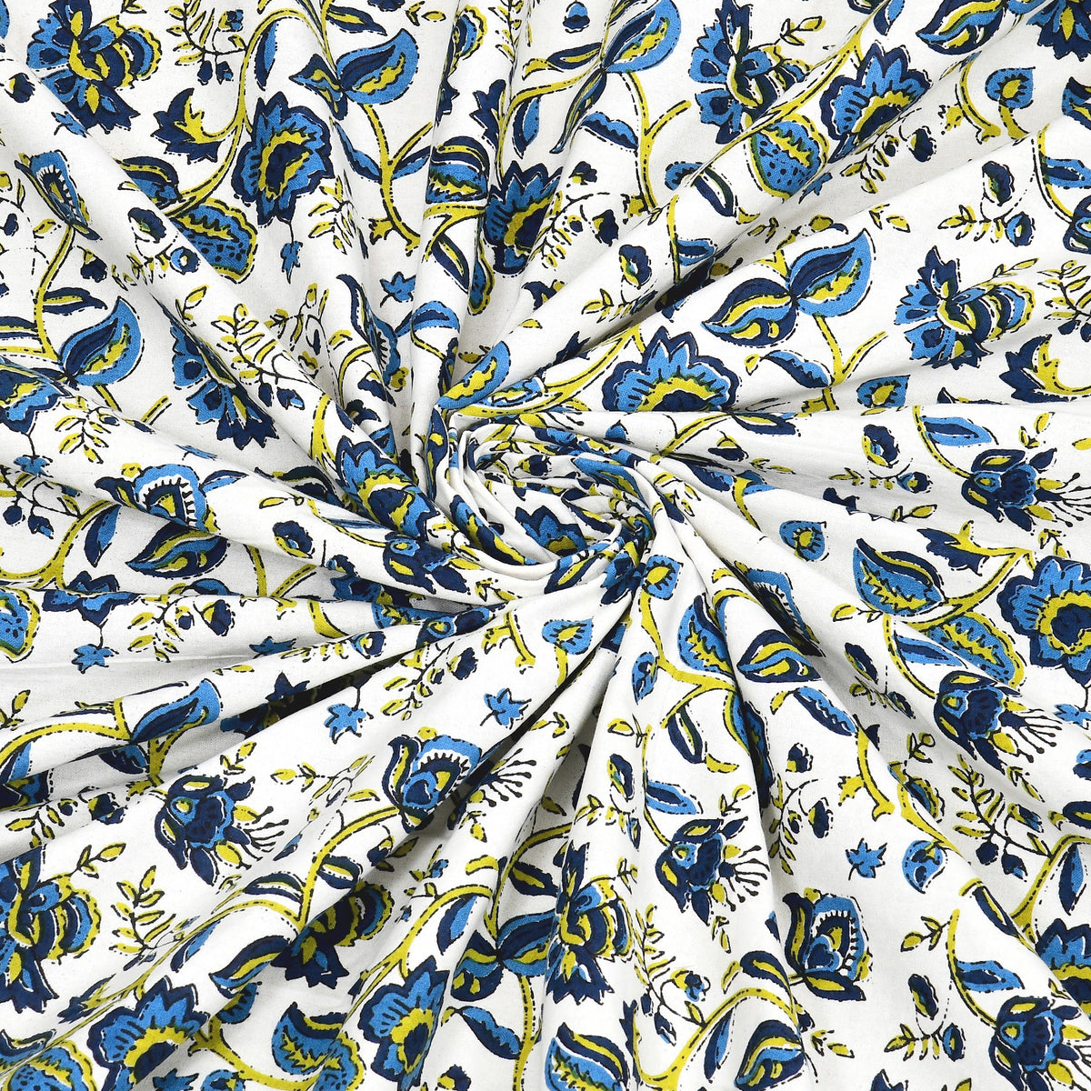 Teal Floral Jaal pure cotton double bedsheet 90x108 – Unnati collection – view 6