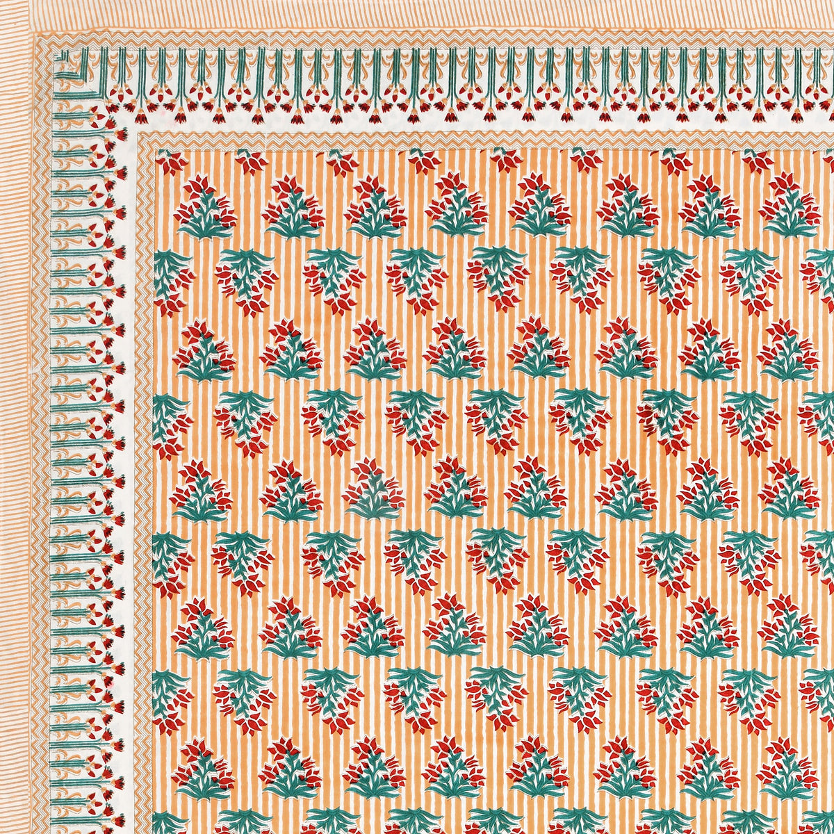 Unnati Peach Teal Buta Pure Cotton Double Bedsheet 90x108 with 2 Pillow Covers Bedsheet 1QihesGhO9fjlUypHipSVTZT2Ya170MbS_w2000
