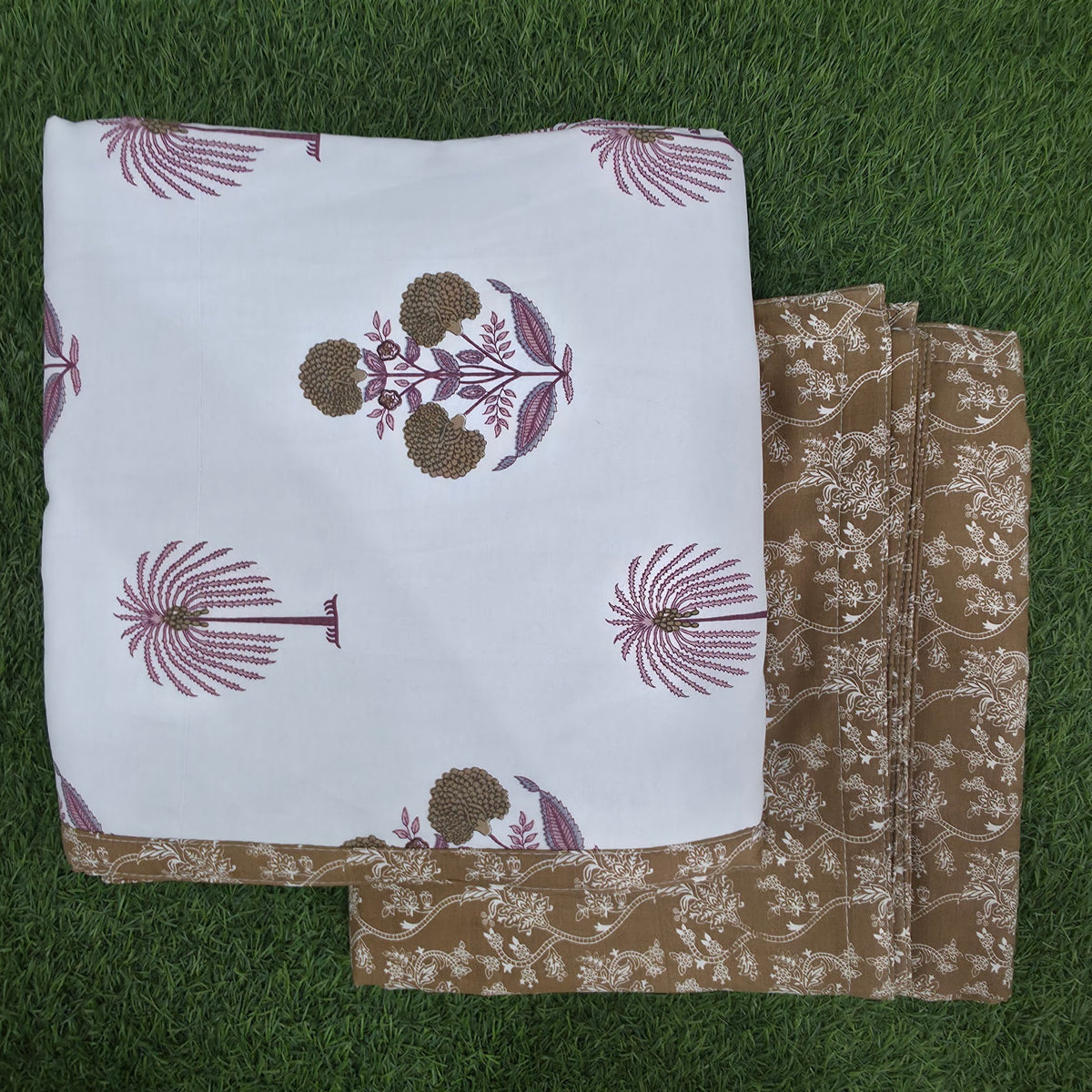 Brown Lotus Buta Reversible Single Dohar – Pack of 2 (58x87 in) Dohar 1Sos32KgxPC5rWCvdr6a9aNyoPqJvnNAU_w2000