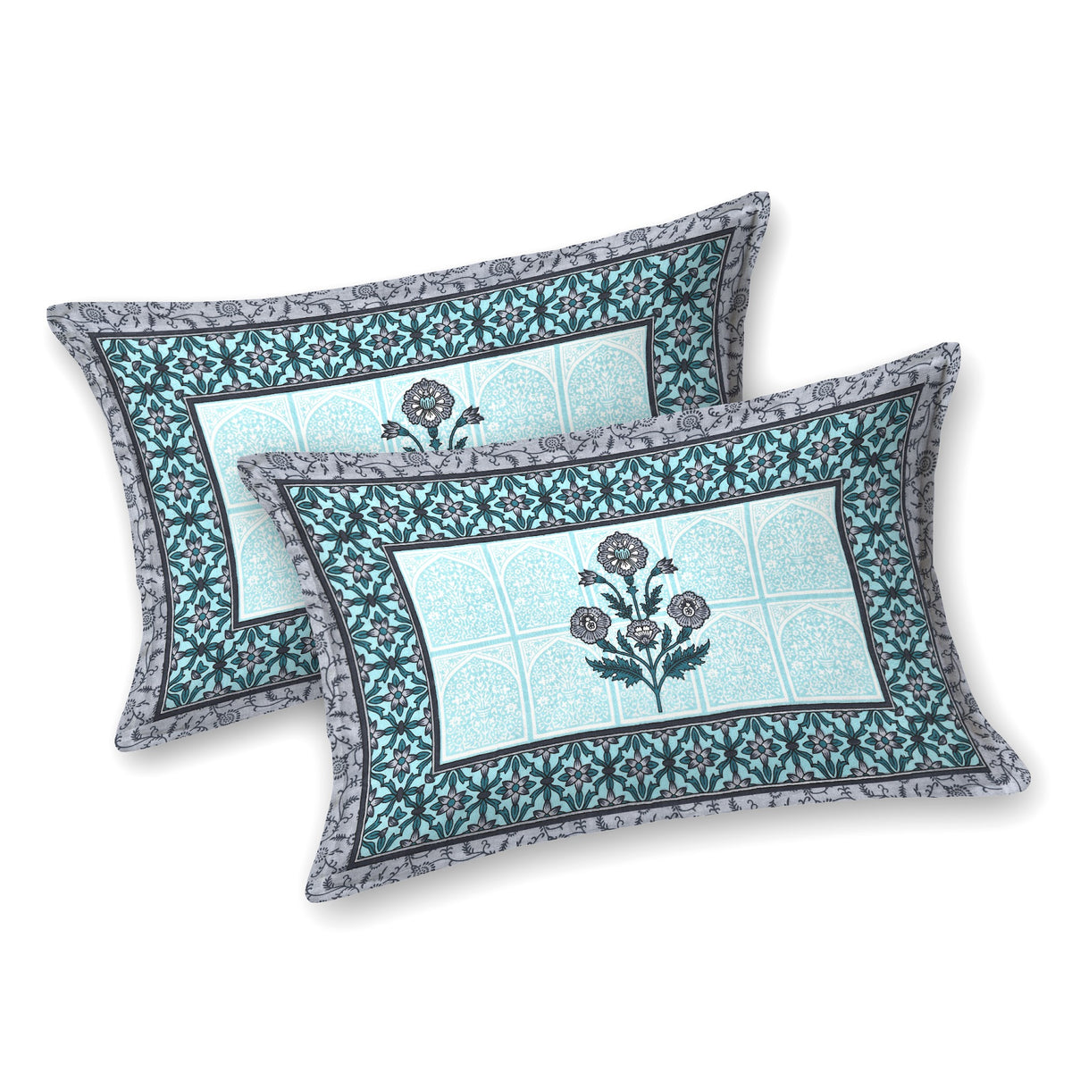 Kalashree Sky Blue Mughal Panel Premium Cotton Double Bedsheet 100x108 with 2 Pillow Covers Bedsheet 1Ssn19MvBvHZtMxDHor5qC6RXOvPc2cpJ_w2000