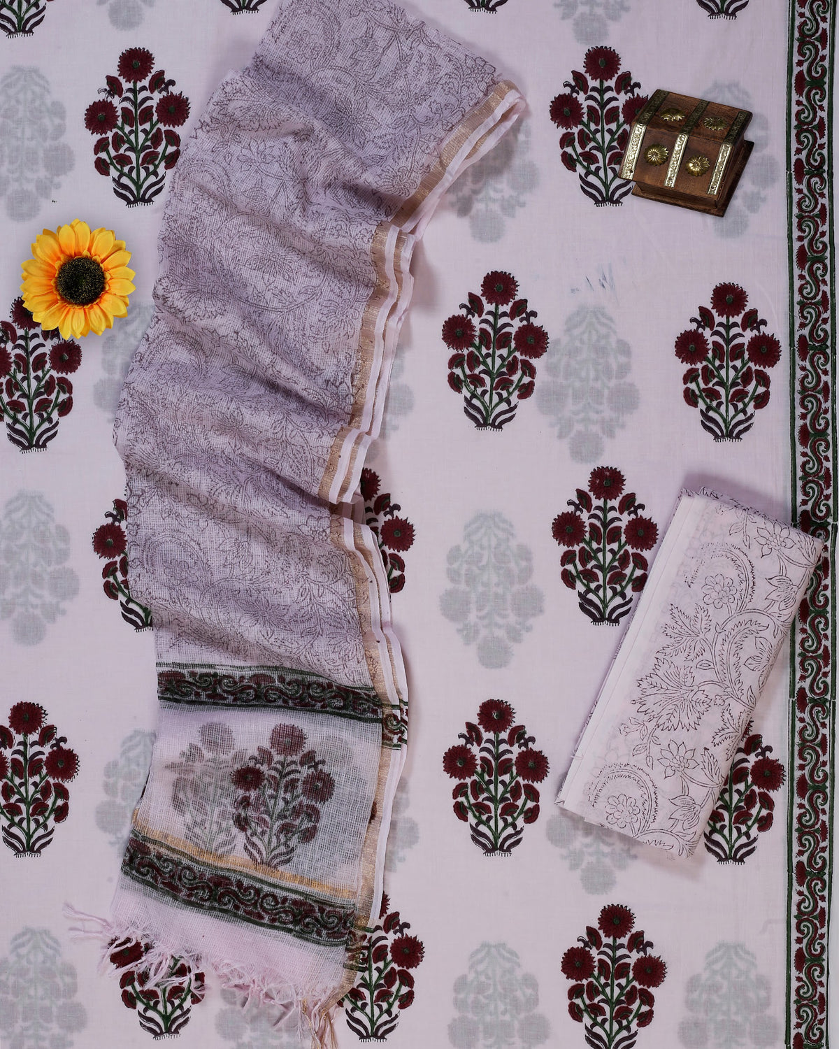 Rangeen Lilac Maroon Mughal Buta Hand Block Print Cotton Suit with Kota Doria Dupatta – Unstitched 3 Piece Suit Material 1ThWjWRkfArx05B36ycgPeclluFkvAuwq_w2000