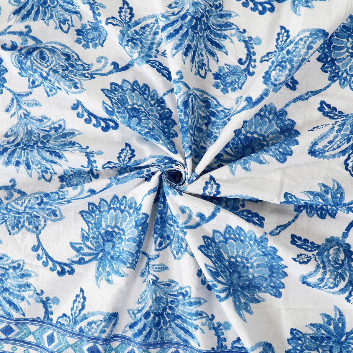 Bagru Mahal Blue Floral Jaal Cotton King Size Bedsheet 108x108 with 2 Pillow Covers Bedsheet 1U09XfNeZnVM56pf7-xwDlR5MX2A59Iov_w2000