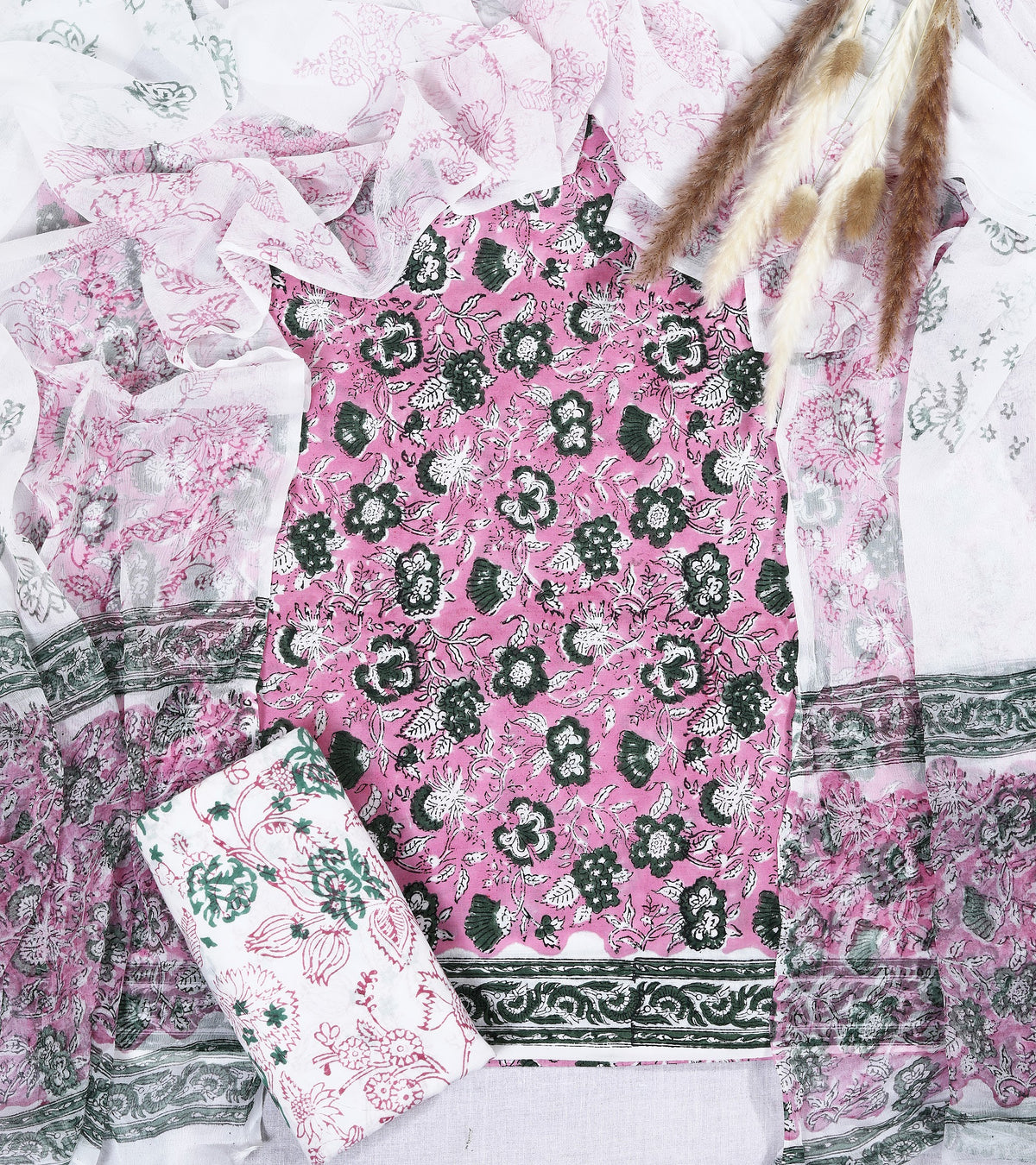 Gulnaar Pink Black Floral Hand Block Print Cotton Suit with Chiffon Dupatta – Unstitched 3 Piece Suit Material 1Uds7W1MeekQ9RyEX1QLuGsr1otcf8Xhp_w2000
