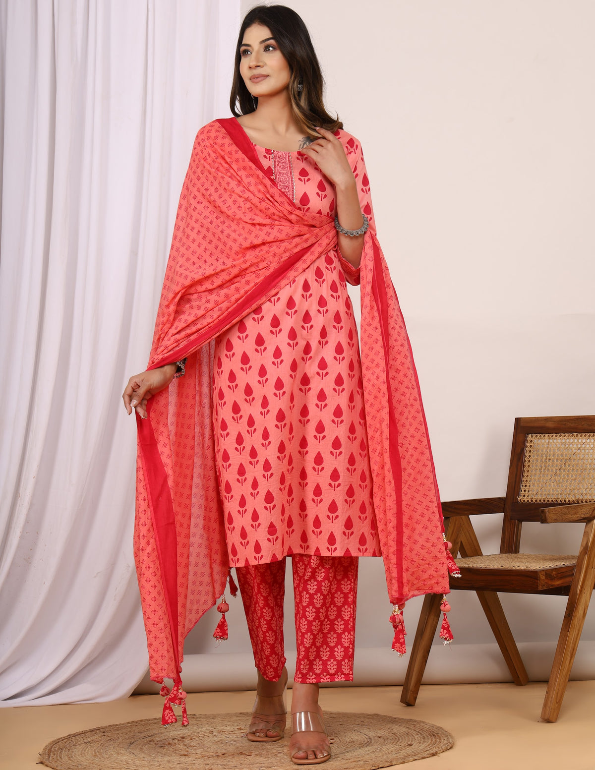 Printed Cotton Kurta Set with Pant & Dupatta – Coral Red Buta (Make to Order) Ready to Wear 1UsP0VOeHJ4BcW2sCnwEcQ20J2X3jHGrk_w2000