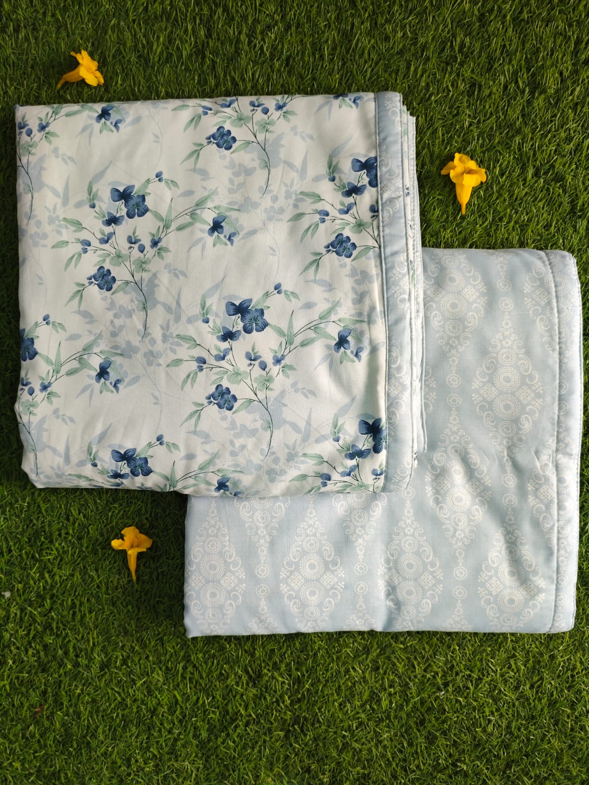 Blue Blossom Watercolour Reversible Single Bed Dohar Set of 2 58 x 87 Inch Dohar 1VBZCa5ikufKyWXbnQhzvt7l_iR1Ecx4v_w2000