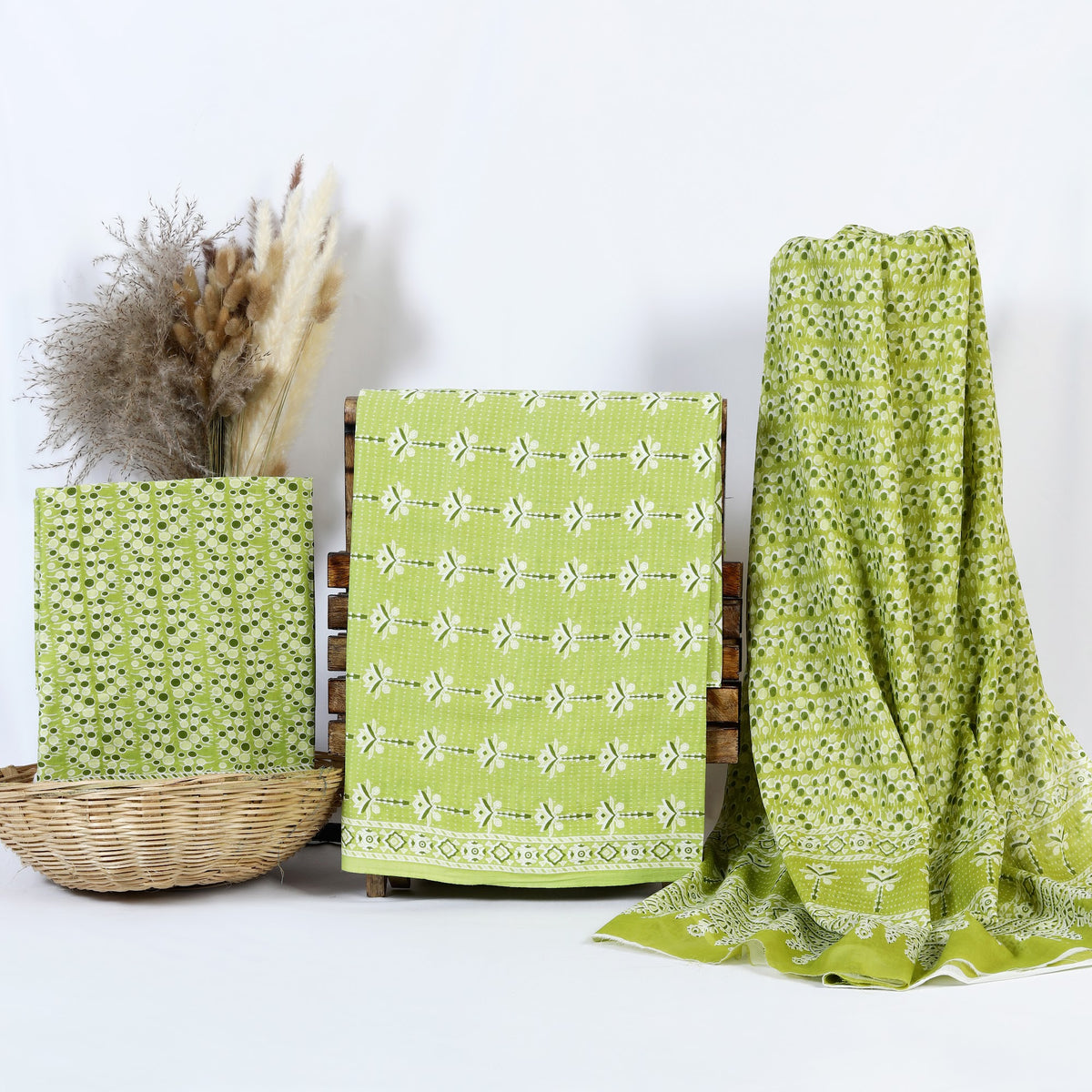 Hand Block Print Cotton Suit Material with Mulmul Dupatta | Hara Kaliyan – Lime Bud Buti | Lime Green & White | Wholesale Suit Material 1VIOSDzcP79EFJlX5HWDfPHNIrG6_OlNb_w2000