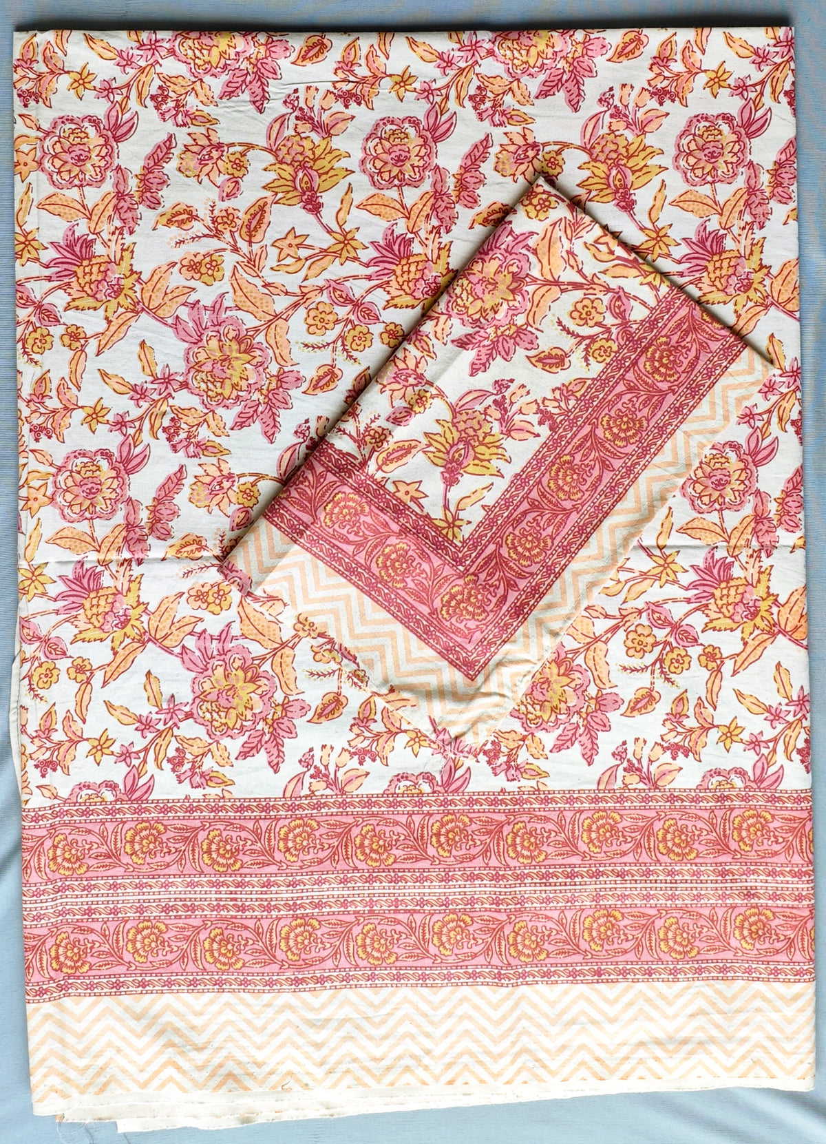 Saanjh Coral Floral Jaal Cotton Single Bedsheet 60x90 with 1 Pillow Cover Bedsheet 1VgKV5FeDON5BE-3d8ycfYccf8Oa-JRcm_w2000