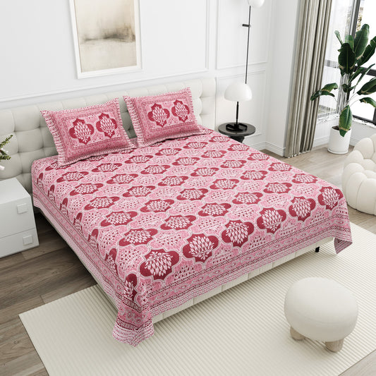 Gulabi Magenta Medallion Cotton Double Bedsheet 90x108 with 2 Pillow Covers Bedsheet 1VkFcuv19rtHUqD5MJZAtaPwjuK-M87-w_w2000