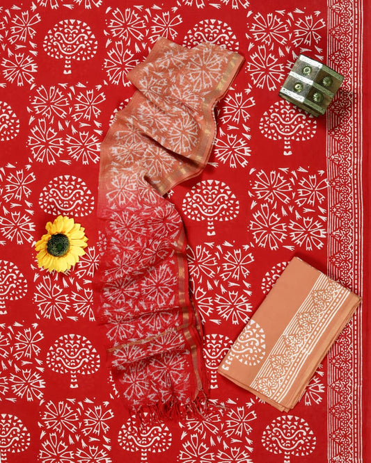 Red Tree Buta Hand Block Print Cotton Suit with Kota Doria Zari Dupatta – Unstitched 3 Piece Suit Material 1XoQJWLG8Aamd38_xOKNIarIiNpY4tfUu_w2000