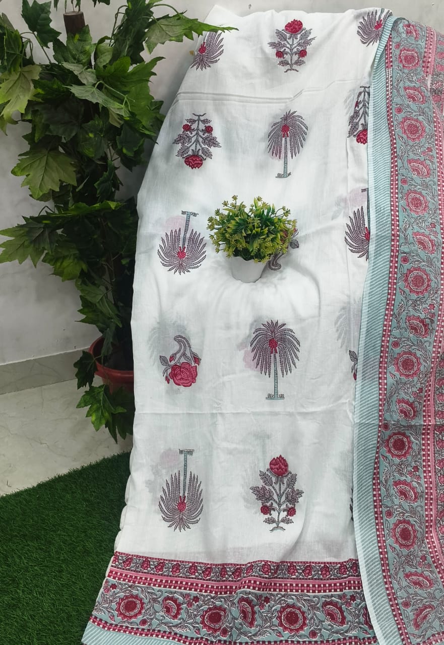 White Lotus Buta Pink Border Jaipuri Mulmul Razai – Reversible, Cotton Filled Razai 1Yrd2OU9Y5ARNNUQrc0wCbaA8KrBiRmv4_w2000