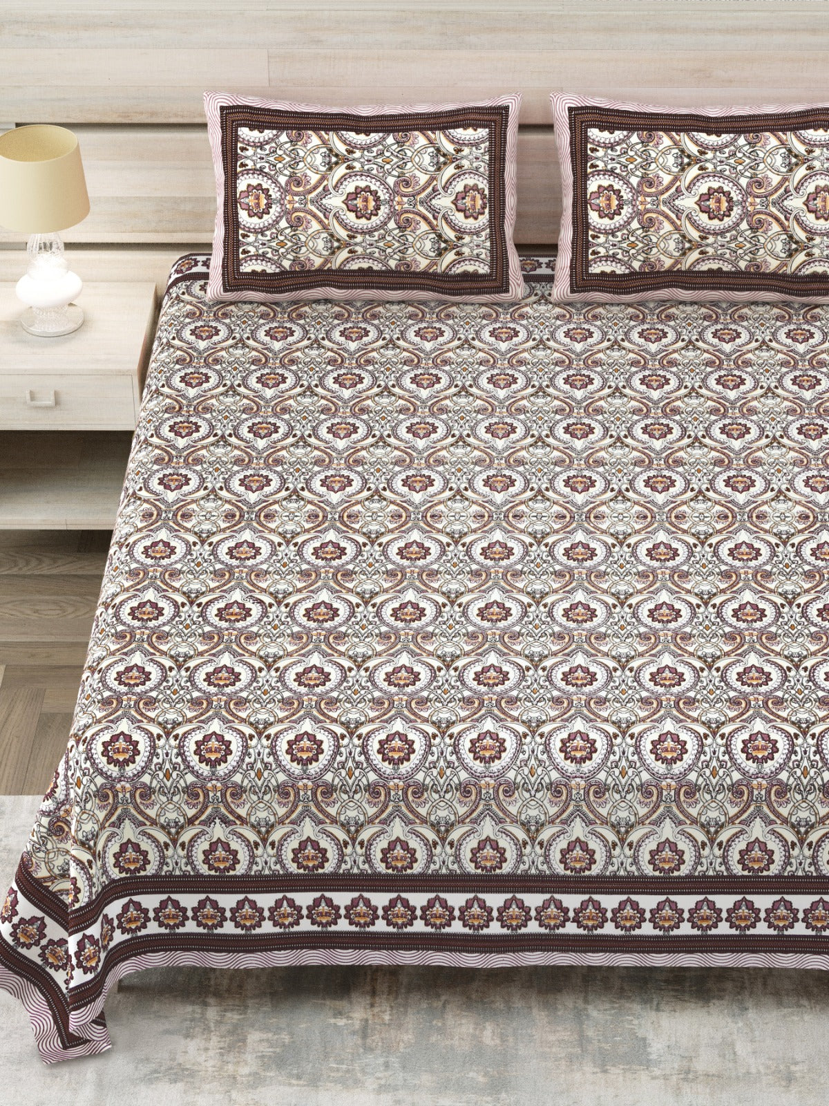 Avantika Maroon Geometric Tile Cotton King Size Bedsheet 108x108 with 2 Pillow Covers Bedsheet 1Yxa1iWqk-i1tWN6G1ClyZG8AUGfY6YxA_w2000