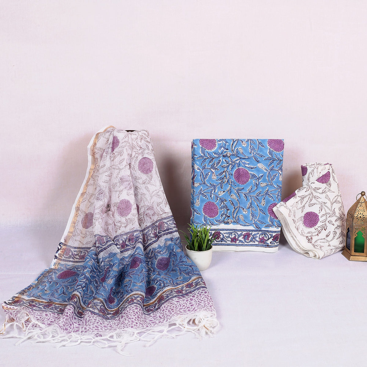 Rangeen Blue Lilac Floral Hand Block Print Cotton Suit with Kota Doria Dupatta – Unstitched 3 Piece Suit Material 1ZBgZ3H1HGrt4vM2y6il5ZTQ0dWi6n3MN_w2000