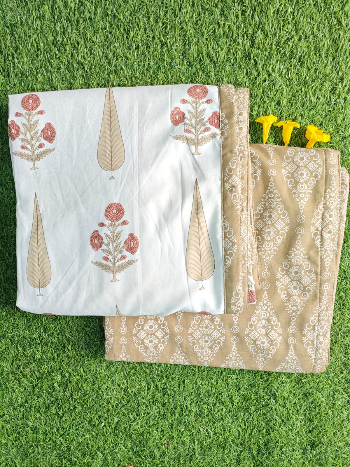 Rust Kairi Buta Sand Reversible Single Dohar Set of 2 58 by 87 Inch Dohar 1aAU-t-muX9p2t2AVa7qZB3yeMyyUmz9Q_w2000