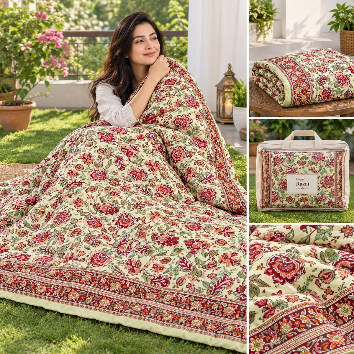 Cream Red Rose Jaal Jaipuri Mulmul Razai – Reversible, Cotton Filled Razai 1aEsl4FcMKY3H_givFw19YojIrK-6Tbr1_w2000