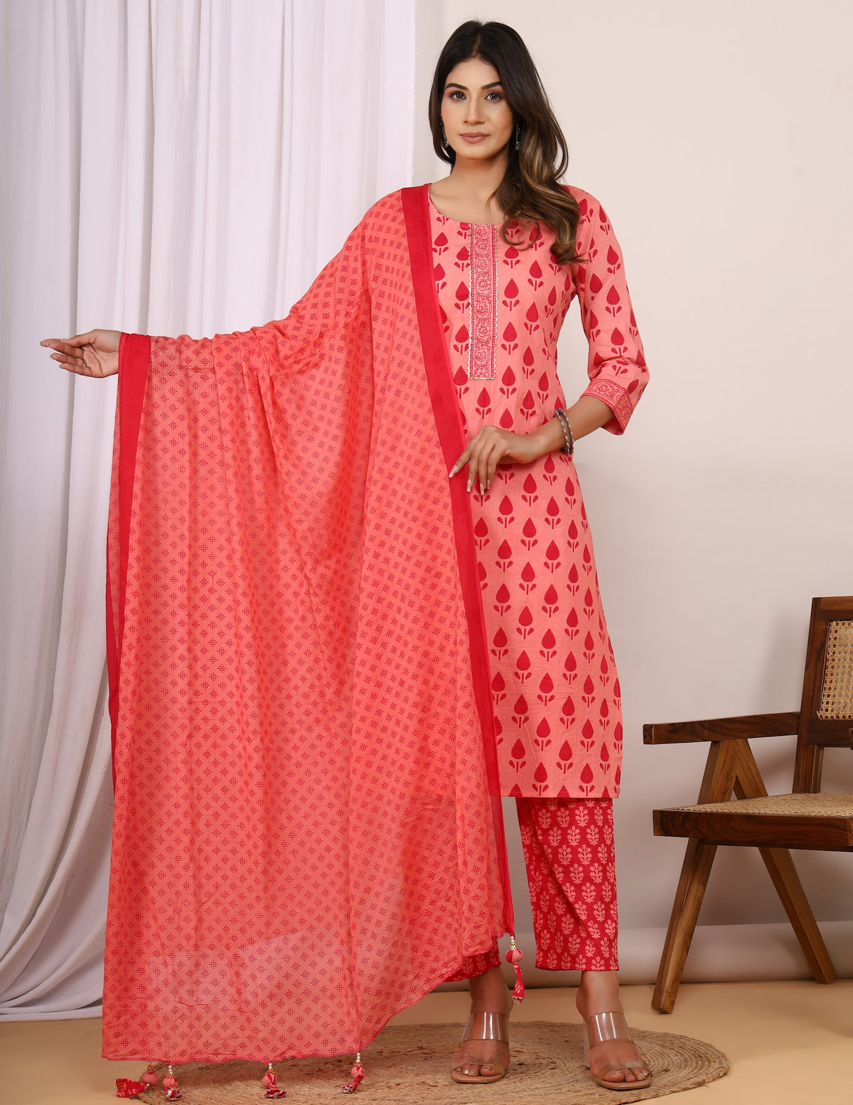 Printed Cotton Kurta Set with Pant & Dupatta – Coral Red Buta (Make to Order) Ready to Wear 1bS8X78HdcA_cq8bUE8RbNm2WCFa8nyEx_w2000