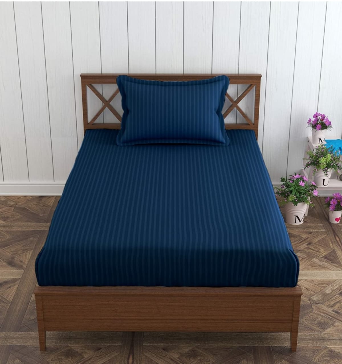 Plain Cotton Satin Stripe Single Bedsheet 63x90 with Pillow Cover | 8 Colours | Wholesale Navy Blue Bedsheet 1bcvnQeB1GF9EBsCS2csgul49S_9SENww_s0