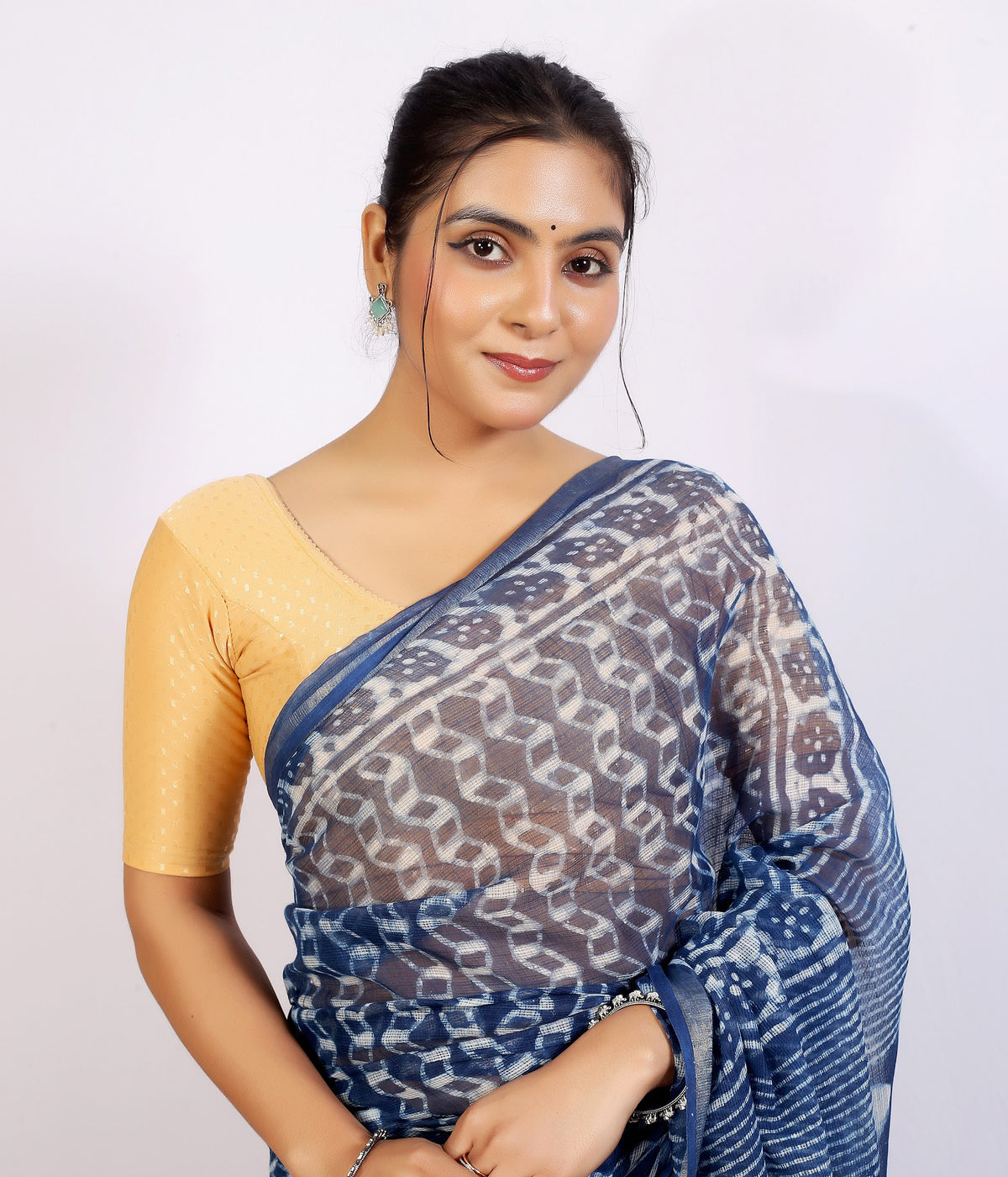 Indigo Polka Dabu Kota Doria Hand Block Print Saree with Blouse Saree 1ciDiDqBi1SE_5iWMIVBwmlrzquTVSY0X_w2000