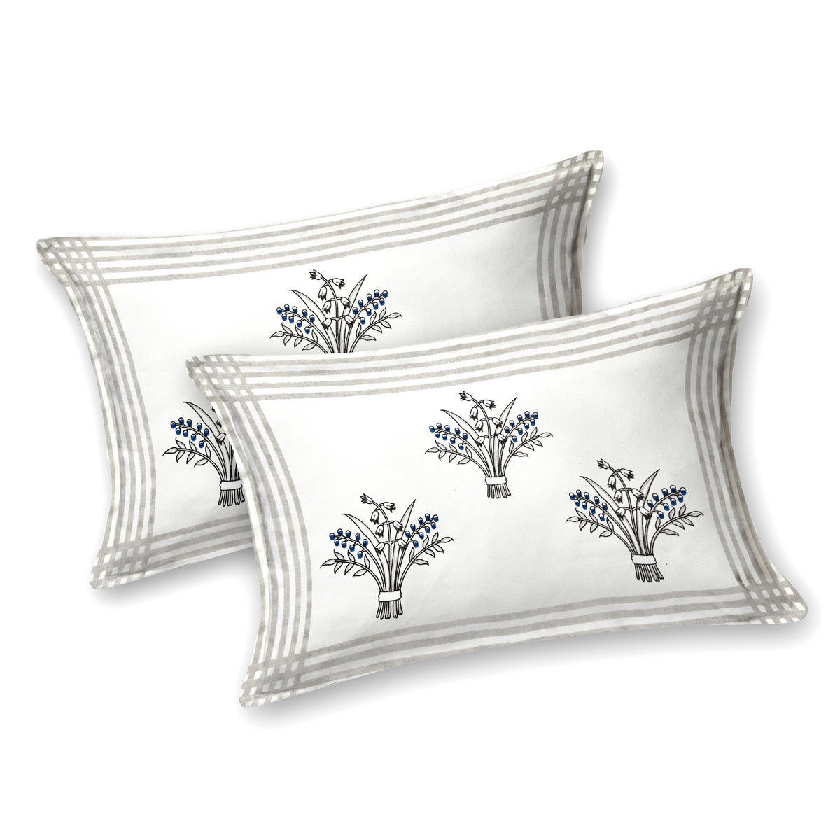 Kalashree Blue Border Floral Bel Premium Cotton Double Bedsheet 100x108 with 2 Pillow Covers Bedsheet 1dUJib262U0DwnDYta3RR8y27JfzAc8F1_w2000