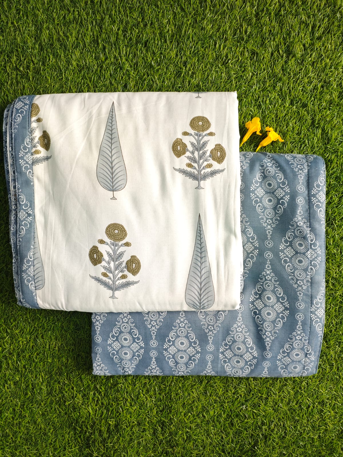 Indigo Kairi Buta Reversible Single Bed Dohar Pack Of 2 58x87 Inch Dohar 1eVBNOKjdW2QvtYipqsntGs3CzHh2BZE8_w2000