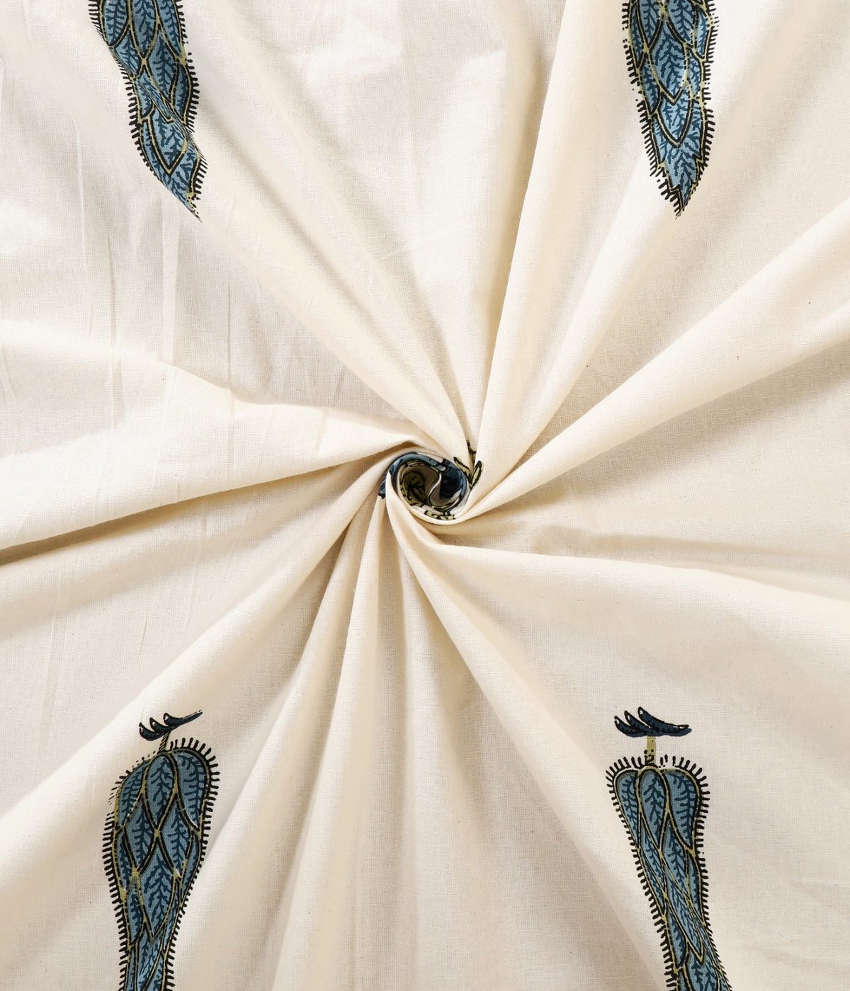Prakriti Yuvraj Blue Cypress Border Pure Cotton King Size Bedsheet 108x108 with 2 Pillow Covers Bedsheet 1faKck1RPDV-RPutfYdiTmm38JaL6ZQUc_w2000