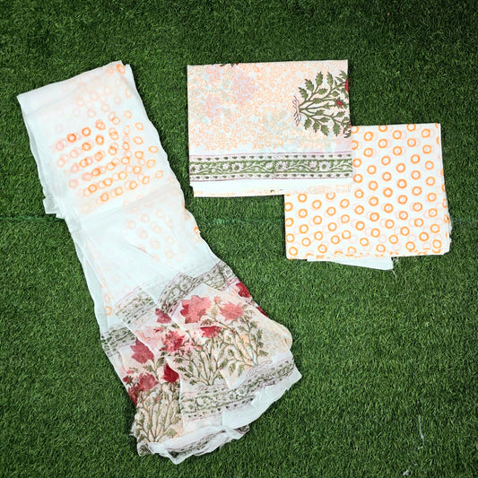 Gulnaar Cream Peach Floral Hand Block Print Cotton Suit with Chiffon Dupatta – Unstitched 3 Piece Suit Material 1gFBHWvEmMo8AJJdpGVXSWj5IW7VpepQr_w2000