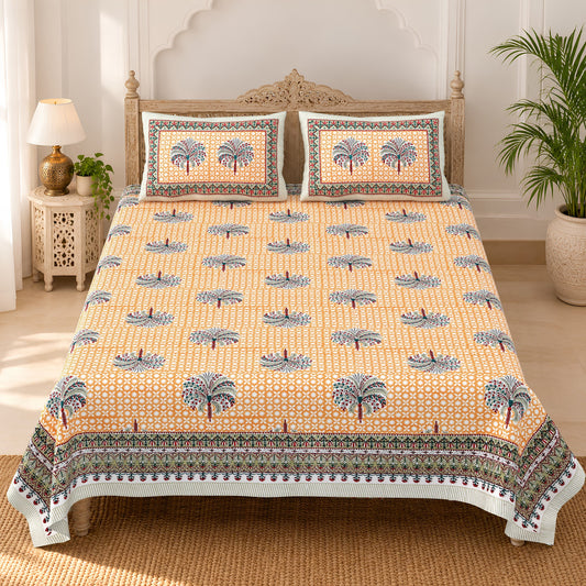 Unnati Peach Palm Buta Pure Cotton Double Bedsheet 90x108 with 2 Pillow Covers Bedsheet 1gUrTjf7j7UJ7IIH92ckYxOSuRYQU-NOk_w2000