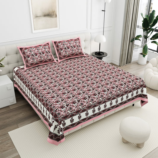 Gulabi Maroon Floral Jaal Cotton Double Bedsheet 90x108 with 2 Pillow Covers Bedsheet 1glZVJatvqSwvaWdsqWLHBcSLzgYx8G6i_w2000