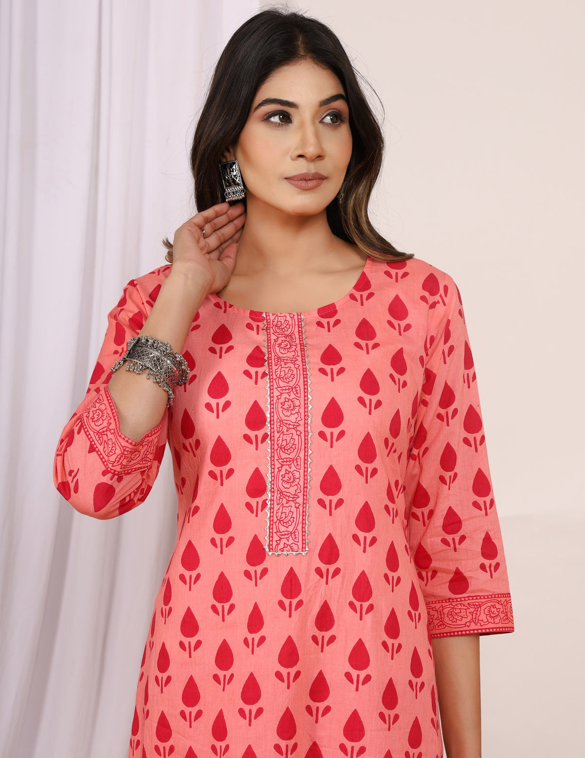 Printed Cotton Kurta Set with Pant & Dupatta – Coral Red Buta (Make to Order) Ready to Wear 1hH-mwerUqv3L-4RJkukYFrLBX5GvRxef_w2000