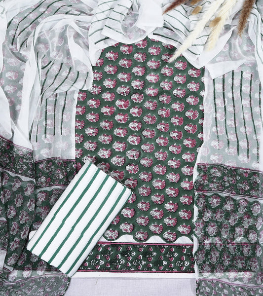 Gulnaar Green Pink Rose Buti Hand Block Print Cotton Suit with Chiffon Dupatta – Unstitched 3 Piece Suit Material 1k1Kc0fuIxK46vshp2du_vWKRWCKl1L1z_w2000