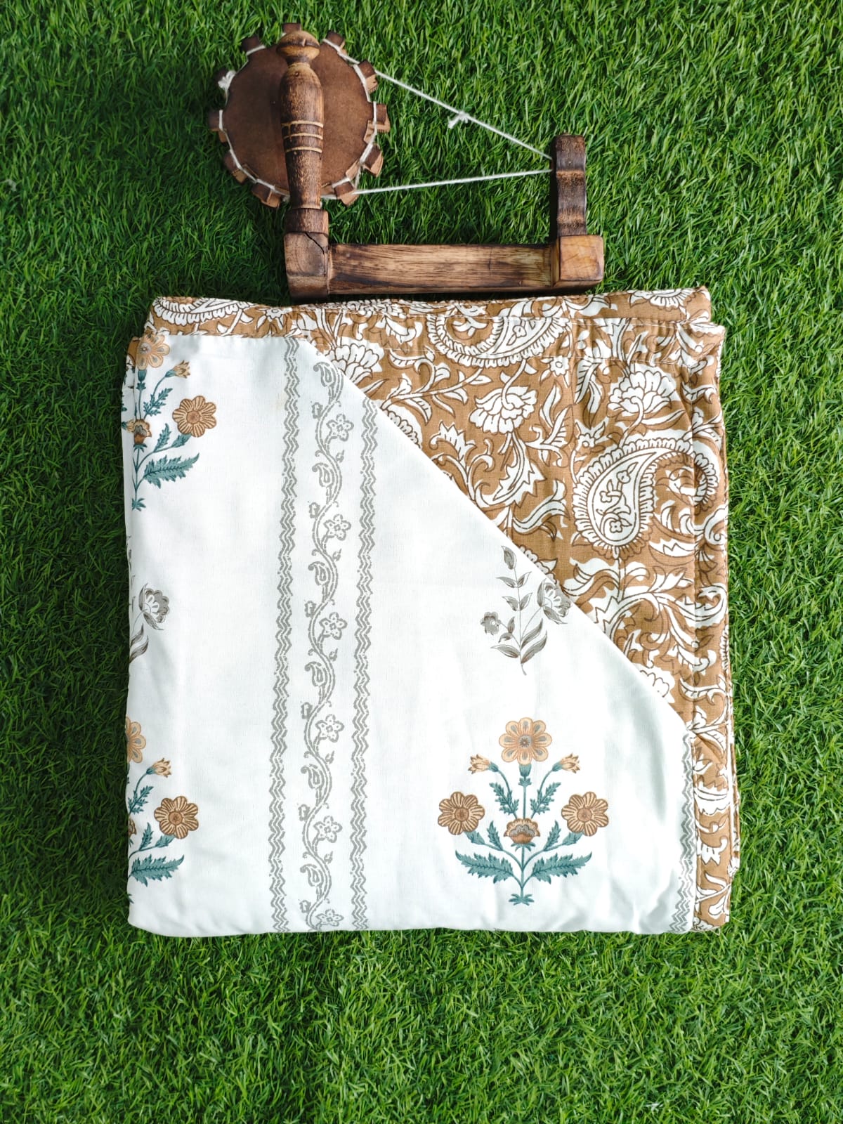 Brown Paisley Stripe Reversible Double Bed Dohar 90x100 – Styler Collection Dohar 1kA6XNl9NvtTQq6RKjC6m9RY1gyGUD2vx_w2000