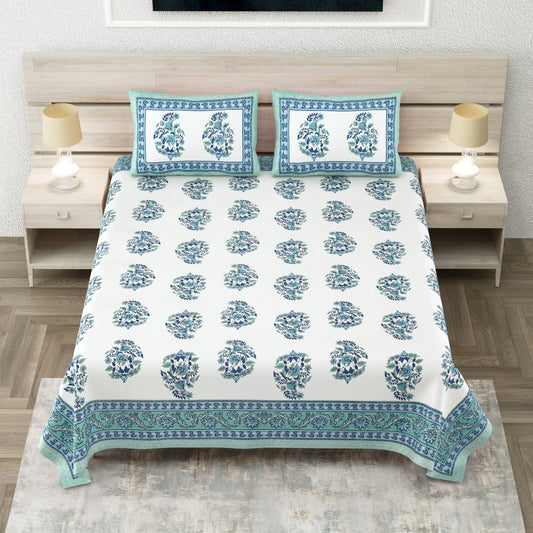 Avantika Blue Mughal Buta Cotton King Size Bedsheet 108x108 With 2 Pillow Covers Bedsheet 1oikPtzhbJGoy5SVvnSnzDW2PG_-7gBSJ_w2000