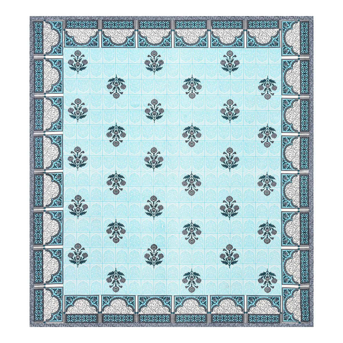 Kalashree Sky Blue Mughal Panel Premium Cotton Double Bedsheet 100x108 with 2 Pillow Covers Bedsheet 1sgeXIPM8jUYtttLmgB59lBGUsmbqcLZX_w2000