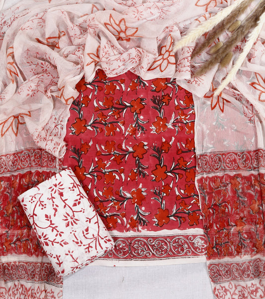 Gulnaar Red Floral Bel Hand Block Print Cotton Suit with Chiffon Dupatta – Unstitched 3 Piece Suit Material 1ubZvnYwGWRAhNvfnzn_hHmGf2ziBs5Op_w2000