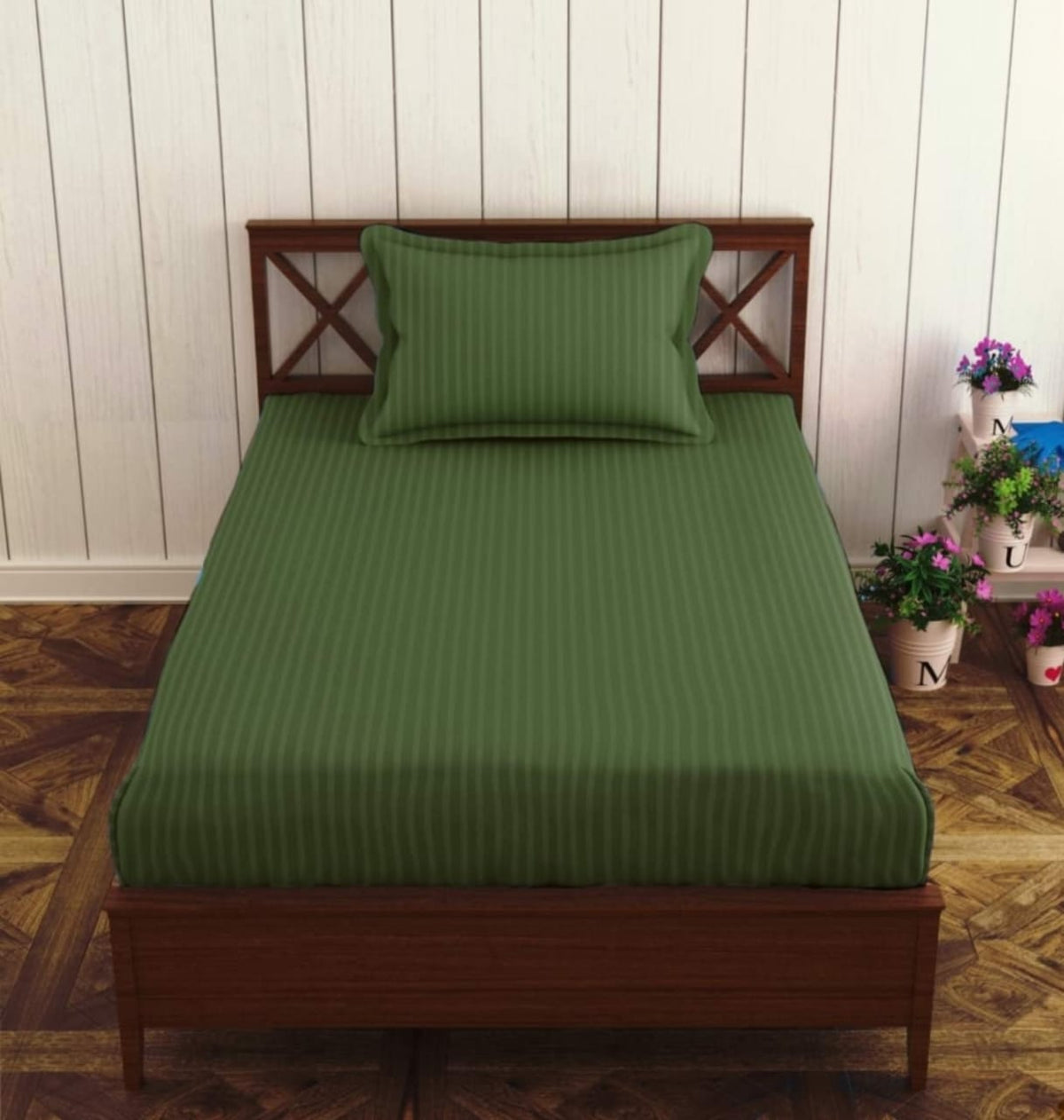 Plain Cotton Satin Stripe Single Bedsheet 63x90 with Pillow Cover | 8 Colours | Wholesale Olive Green Bedsheet 1vIRBtAvqrr51mSLZo1FpEtStc1ZK0y6x_s0