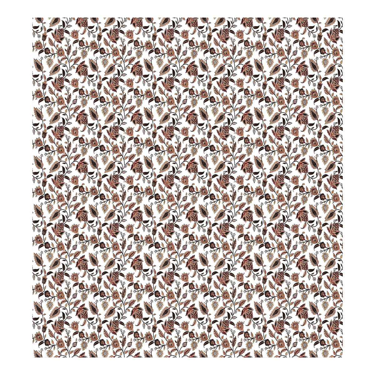 Kalashree Brown Floral Jaal premium cotton double bedsheet 100x108 with 2 pillow covers – brown and rust – wholesale Jaipur – view 5