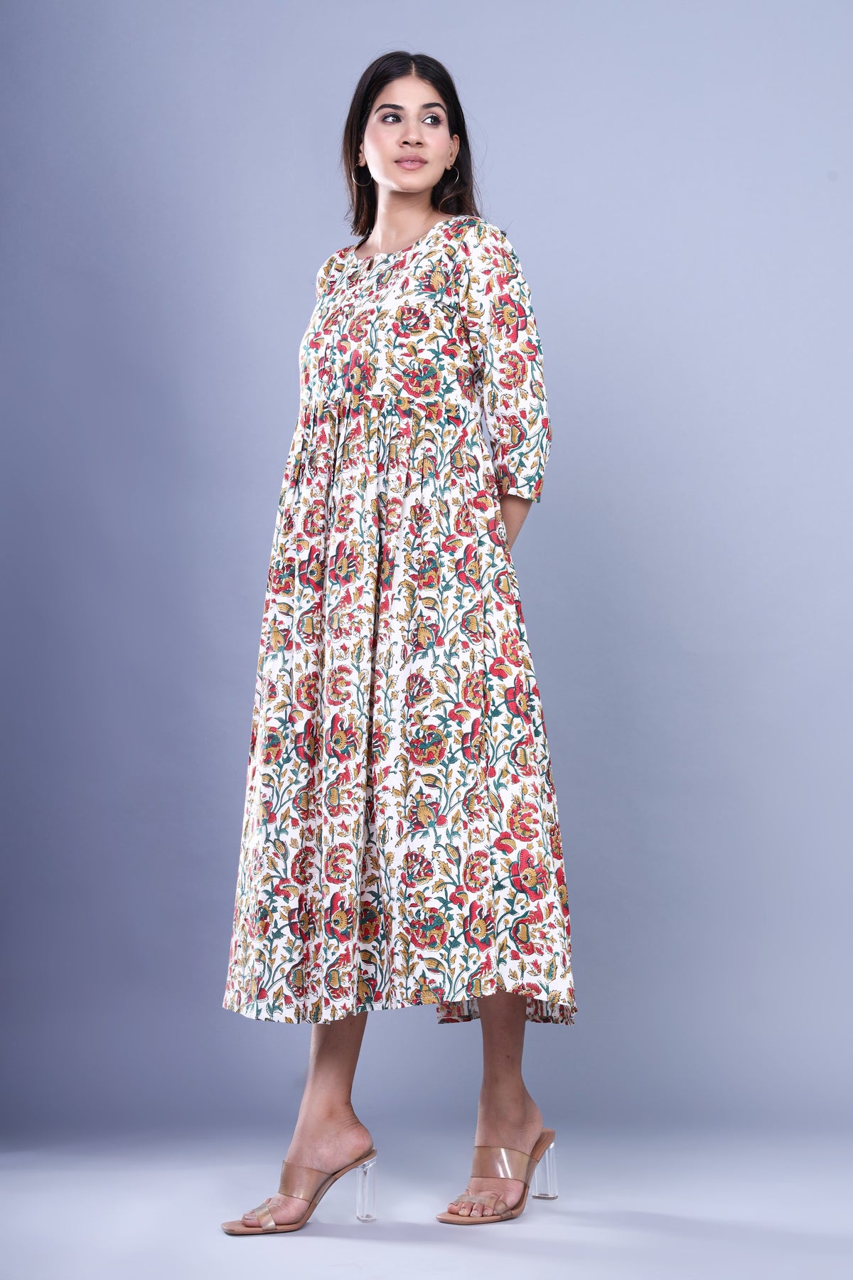 Printed Cotton Tiered Kurti Dress – Red Multi Floral Long (Make to Order) Ready to Wear 1ve-TSrHZeNXzILi8alT3qaFg6aqnt0e-_w2000