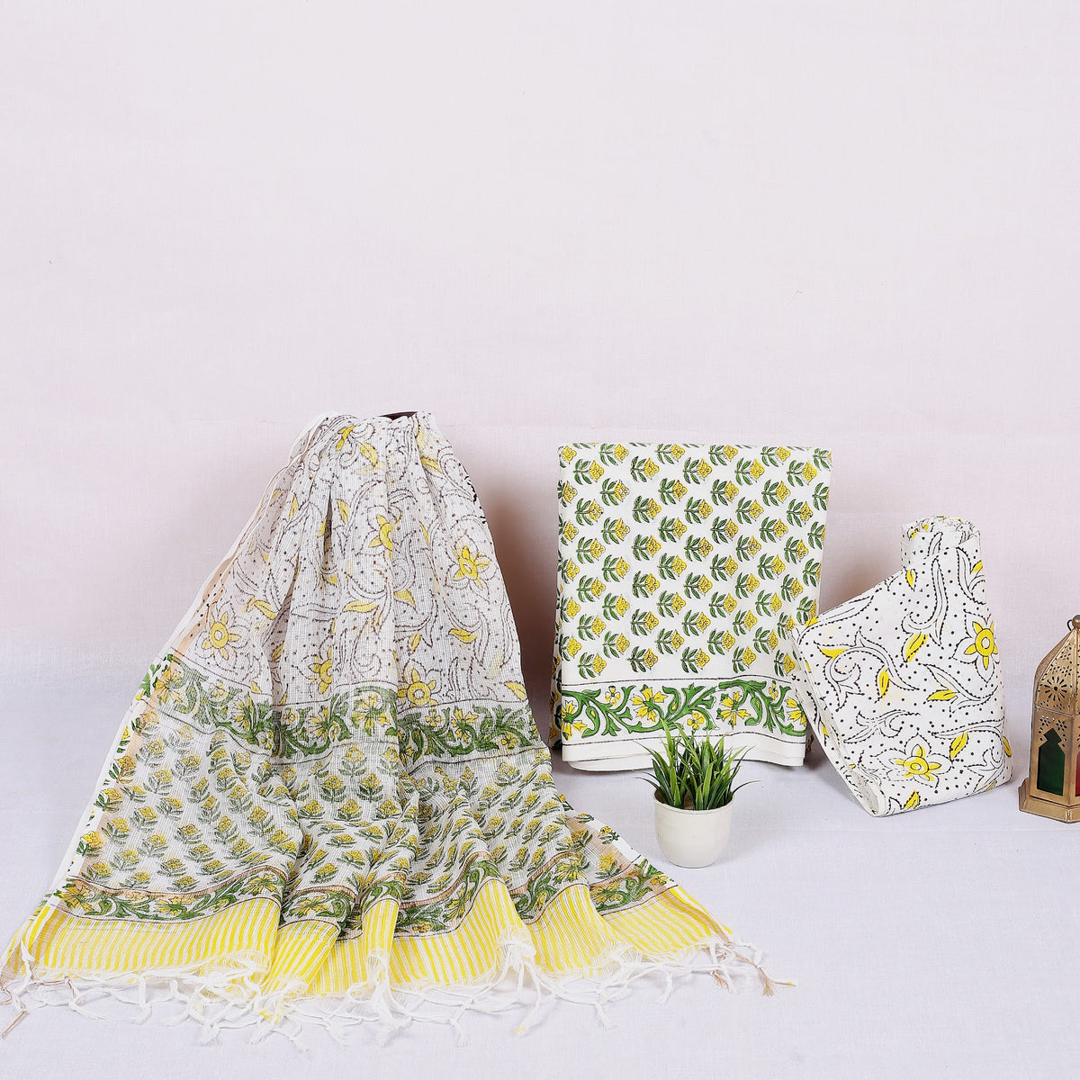 Rangeen Lime Buti Ivory Hand Block Print Cotton Suit with Kota Doria Dupatta – Unstitched 3 Piece Suit Material 1vhtmkHXk67MYC0B-3Ul8mjJ4FAlw9FL6_w2000
