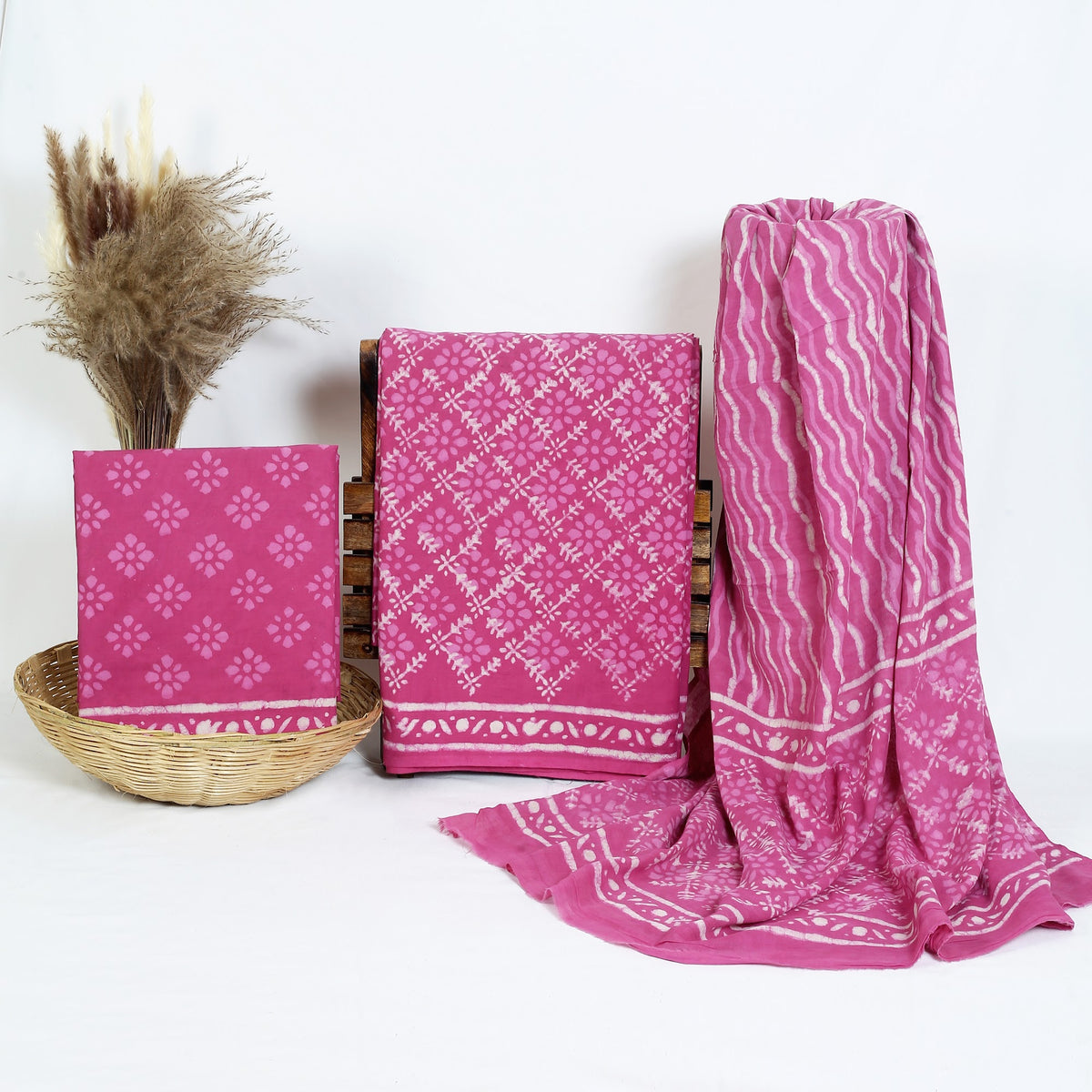 Hand Block Print Cotton Suit Material with Mulmul Dupatta | Rani Gulabi Buti – Hot Pink Buti | Hot Pink & White | Wholesale Suit Material 1wbHbhKs1HIccIhyawPs9rOlH5QHkypY2_w2000