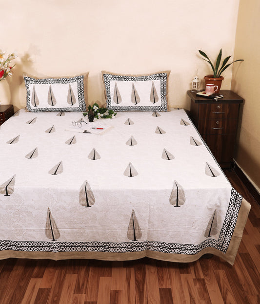 Saru Patti Hand Block Printed Murugan Cotton Double Bedsheet 95x108 with 2 Pillow Covers Bedsheet 1wjLkWOXy-4fjK5dK7fe_AbhifUfku5i5_w2000