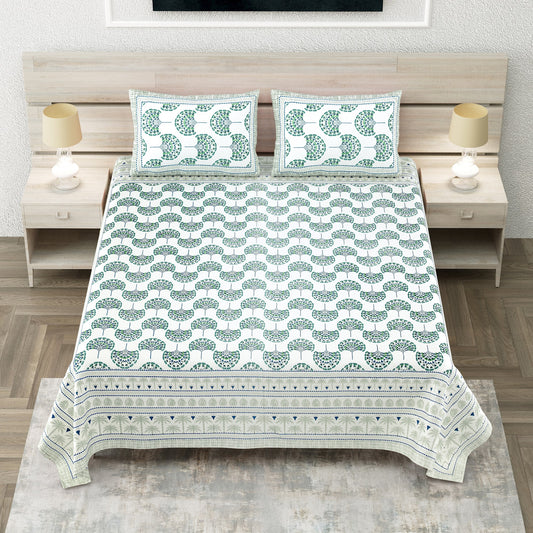 Avantika Aqua Floral Jaal Cotton Super King Bedsheet with 2 Pillow Covers Bedsheet 1yAZUWx1siFaXTRbqx4pyEVmKLC9SjpOx_w2000