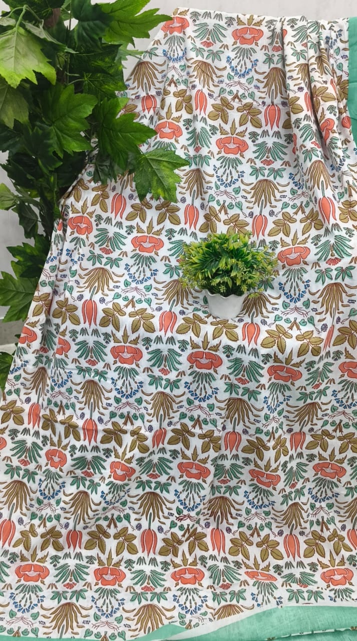 Tulip Jaal Mint Border Jaipuri Mulmul Razai – Reversible, Cotton Filled Razai 1yx0QnvkjYS5JkLB5f93boKWihFivYRUX_w2000